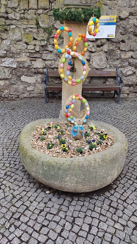 Geschm&uuml;ckte Nordh&auml;user Brunnen 