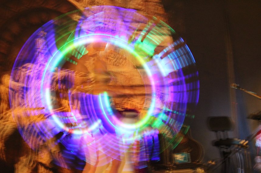 Beeindruckende LED Show bei der Kyffh&auml;user Sportgala 2020/2022 im Kyffh&auml;user Burghof