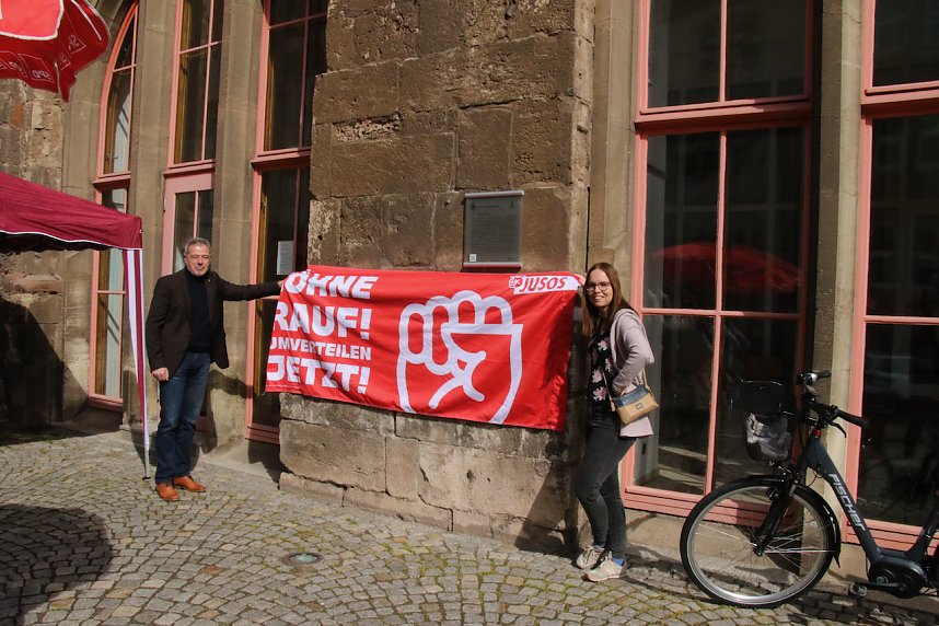 Mai-Kundgebung auf dem Nordh&auml;user Rathausplatz