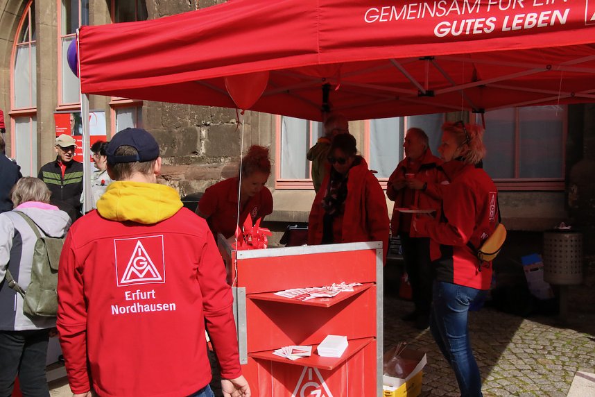 Mai-Kundgebung auf dem Nordh&auml;user Rathausplatz