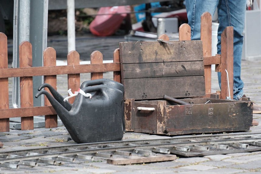 Erster tag des Bahnhofsfestes