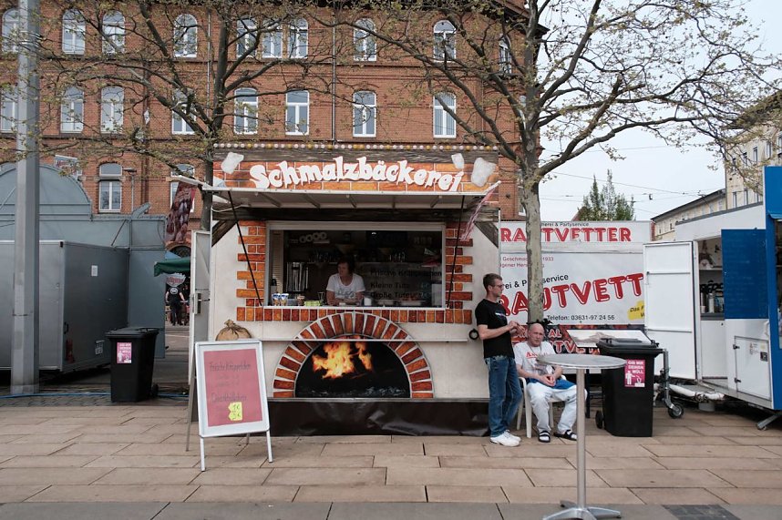 Erster tag des Bahnhofsfestes