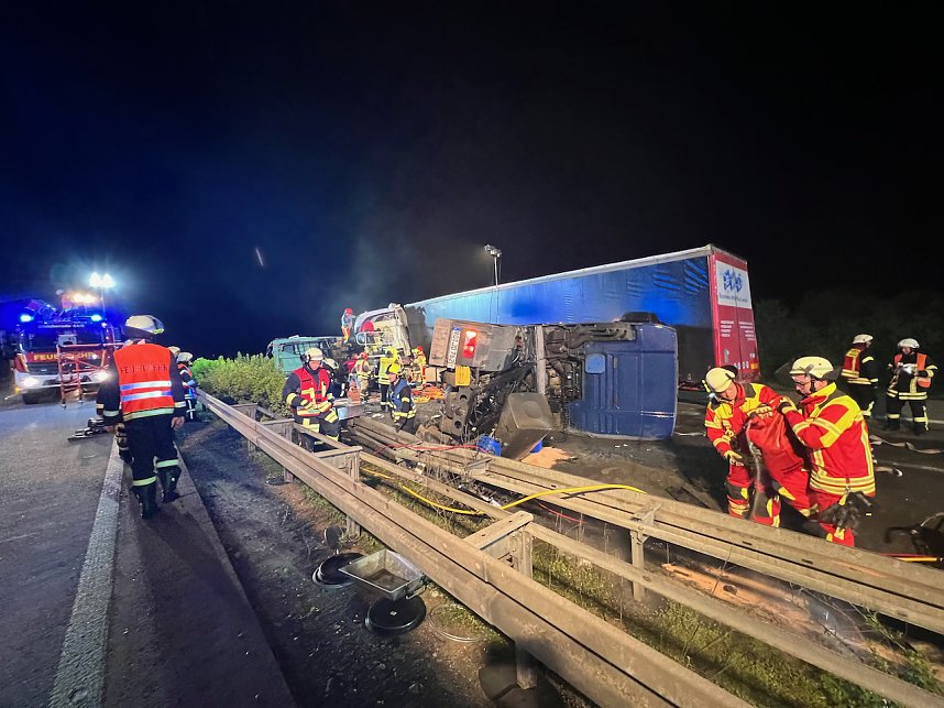 Schwerer Unfall auf der A38