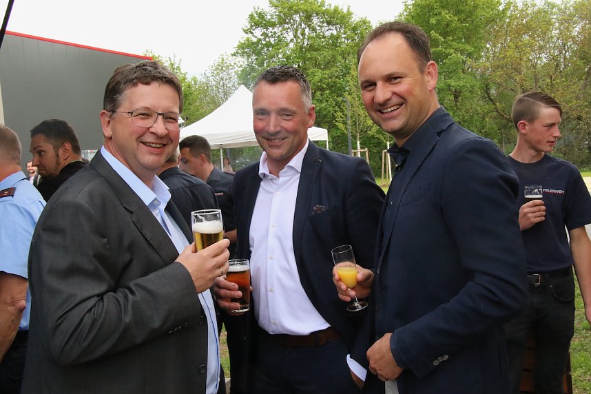 Jahresempfang von Stadt und Hochschule auf dem Hof der neuen Feuerwache