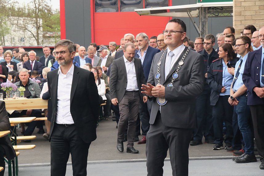 Jahresempfang von Stadt und Hochschule auf dem Hof der neuen Feuerwache