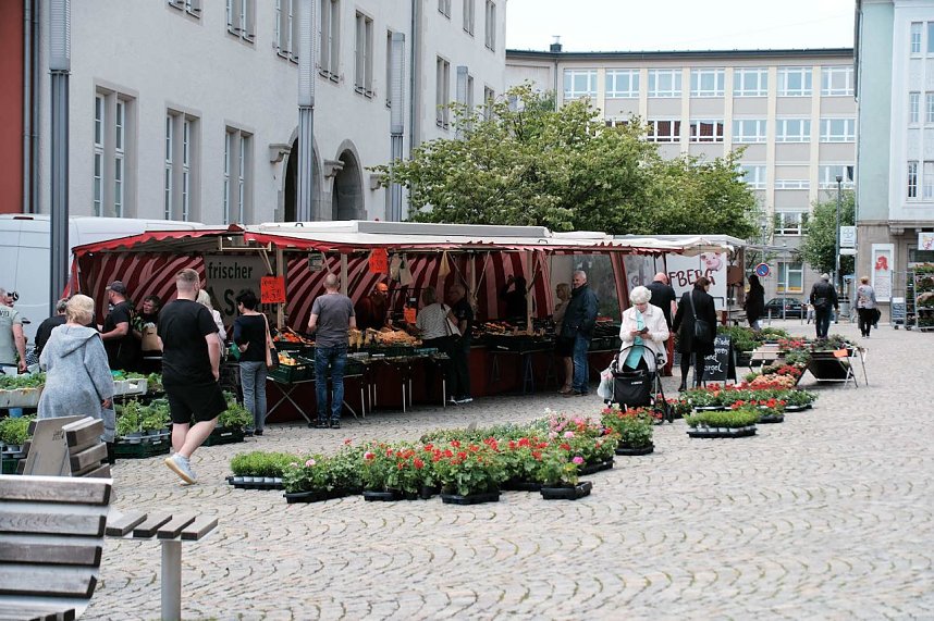 Geranienmarkt am Rathaus