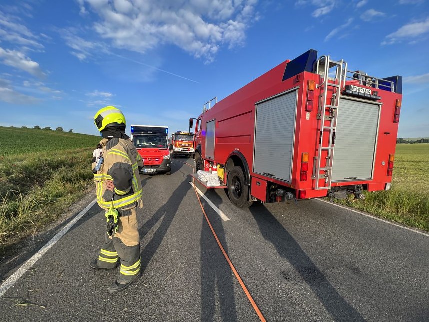 Kontrolle verloren und im Graben gelandet