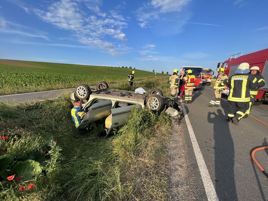 Kontrolle verloren und im Graben gelandet