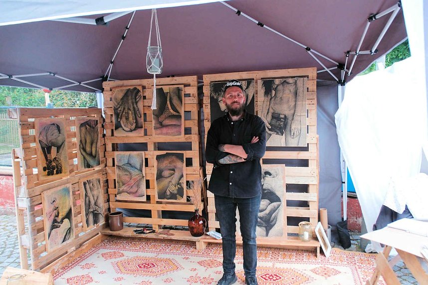 Peter Blei auf dem 31. Kunstmarkt in Friedrichsrode
