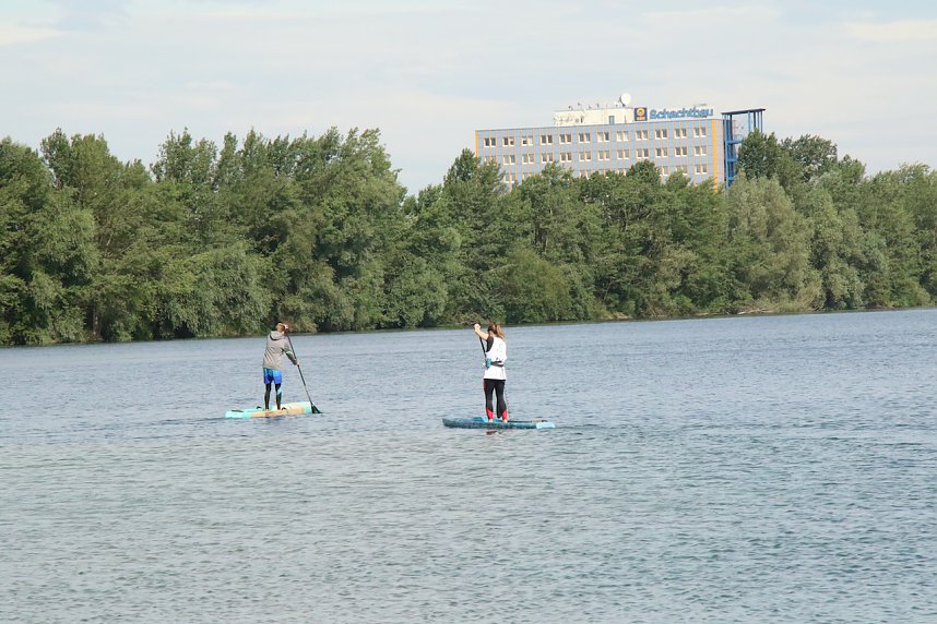 Grand Slam auf dem Wasser: beim EVN Sup Cup traf sich heute wieder die Elite der Stehpaddler auf dem Sundh&auml;user See
