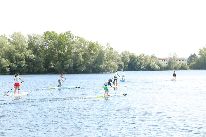 Grand Slam auf dem Wasser: beim EVN Sup Cup traf sich heute wieder die Elite der Stehpaddler auf dem Sundh&auml;user See