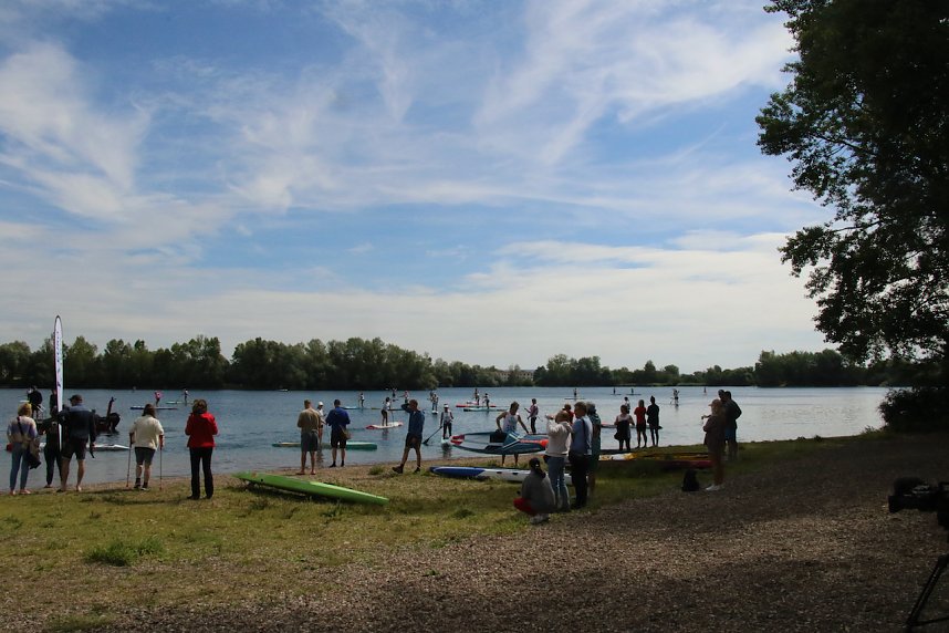Grand Slam auf dem Wasser: beim EVN Sup Cup traf sich heute wieder die Elite der Stehpaddler auf dem Sundh&auml;user See