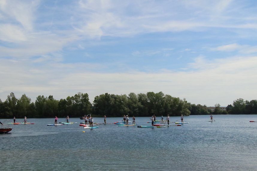 Grand Slam auf dem Wasser: beim EVN Sup Cup traf sich heute wieder die Elite der Stehpaddler auf dem Sundh&auml;user See