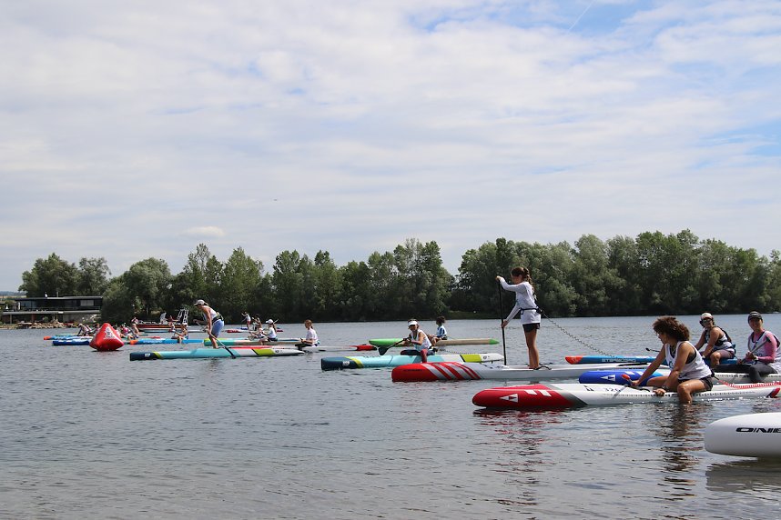 Grand Slam auf dem Wasser: beim EVN Sup Cup traf sich heute wieder die Elite der Stehpaddler auf dem Sundh&auml;user See