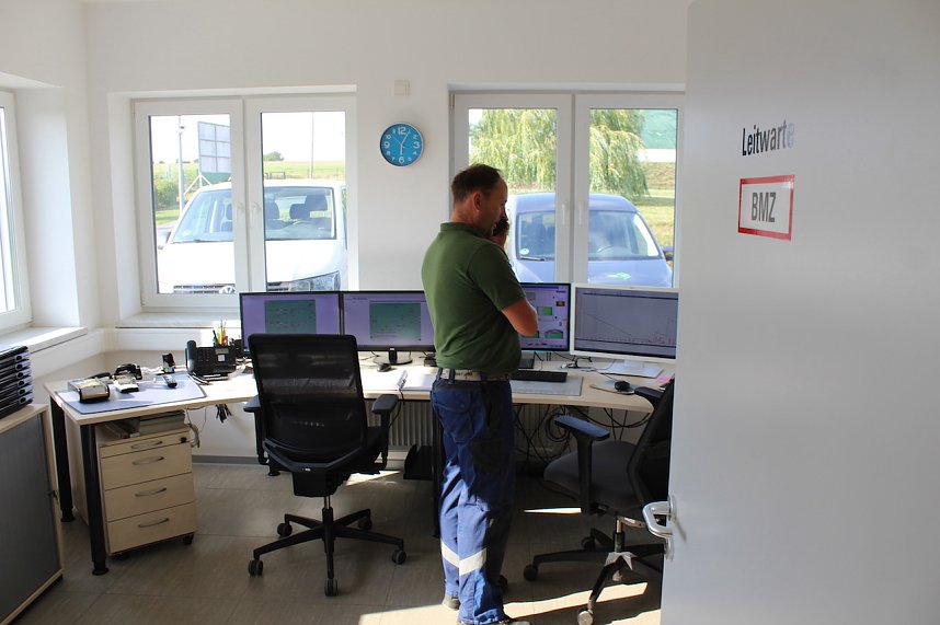 Feuerwehr&uuml;bung an der Biomethananlage in Bielen