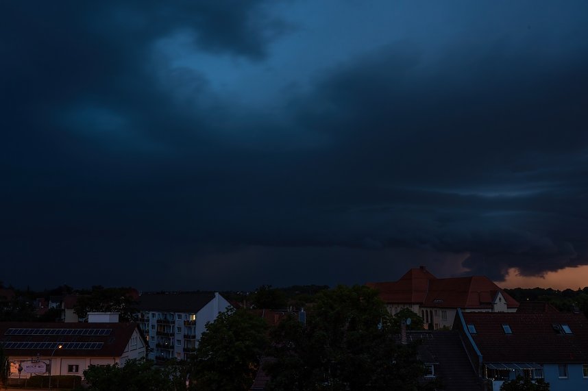 Gewitter gestern Abend &uuml;ber Th&uuml;ringen