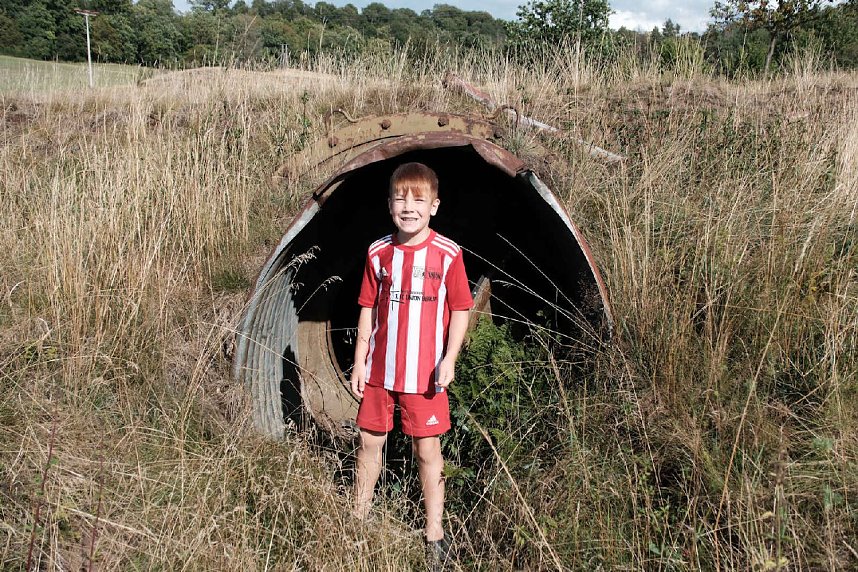 Peter Blei unterwegs mit dem Nachwuchs