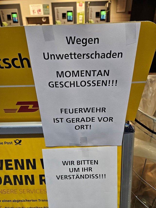 Sch&auml;den der Unwetter gestern und heute Morgen