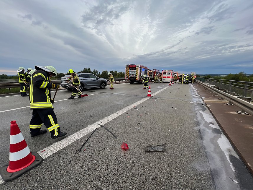 Schwerer Unfall auf der A38