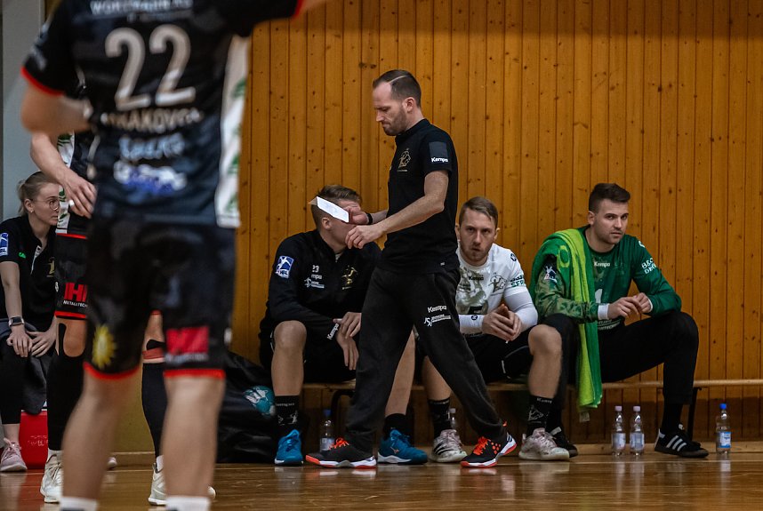 L&uuml;bbecke gegen den HC Elbflorenz in der Ballspielhalle Nordhausen