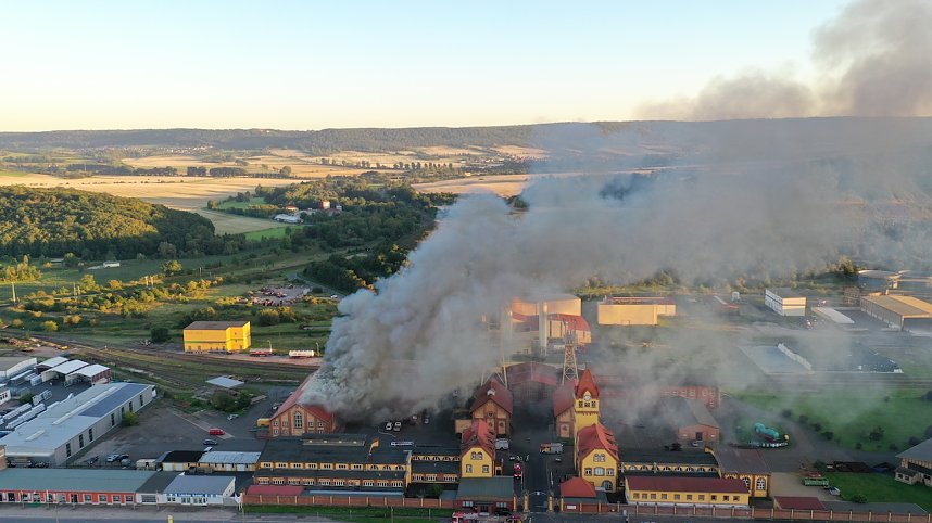 Feuer im Gel&auml;nde der NDH Entsorgungsbetreibergesellschaft