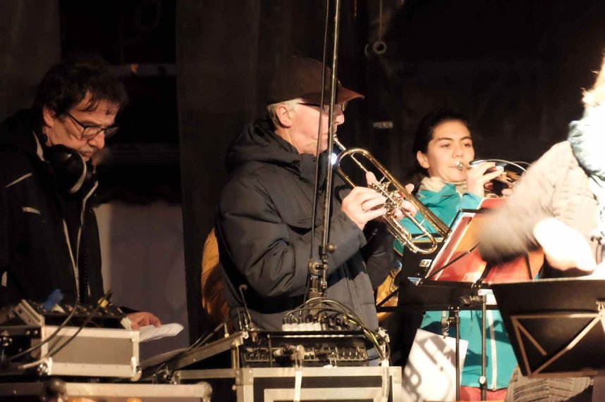 Martinsfeier und - Feuer in Nordhausen