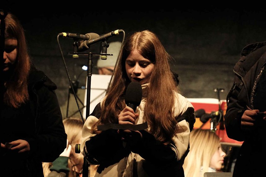 Martinsfeier und - Feuer in Nordhausen