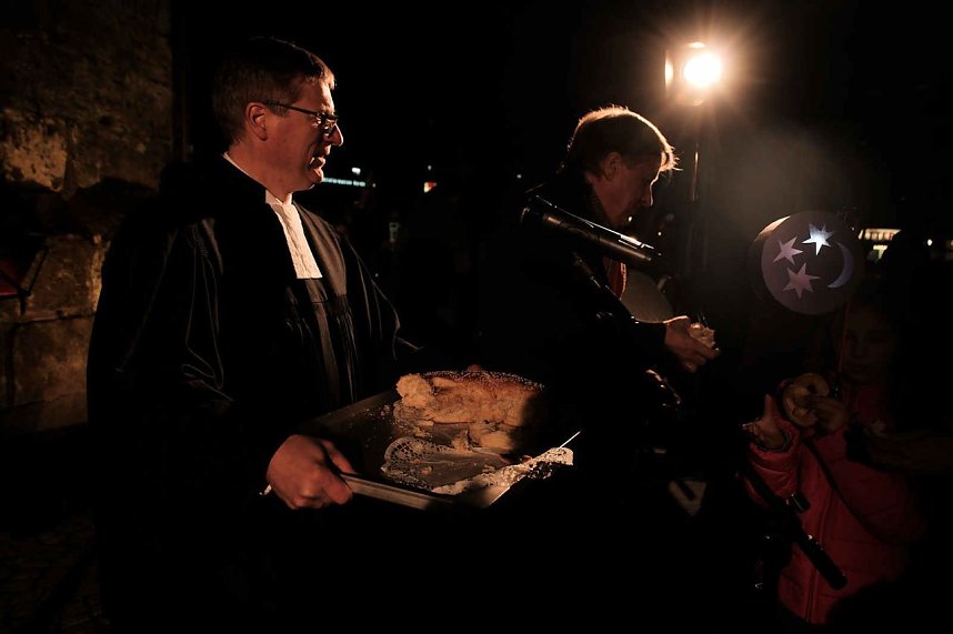 Martinsfeier und - Feuer in Nordhausen