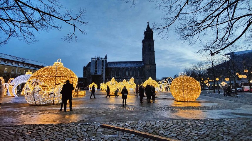 Peter Blei unterwegs in Magdeburg