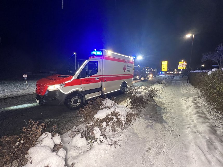 Gl&auml;tteunfall vor Wolkramshausen