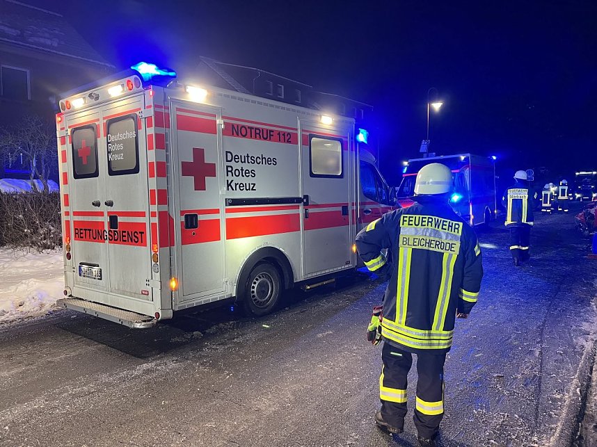 Gl&auml;tteunfall vor Wolkramshausen