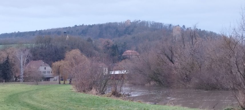 Spaziergang entlang der Unstrut aus Richtung Gorsleben in Richtung Sachsenburg