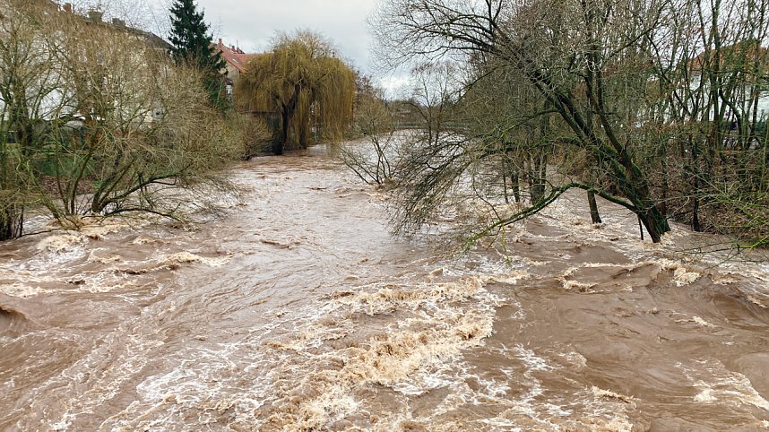 Die Pegel steigen weiter - Zorge in Nordhausen