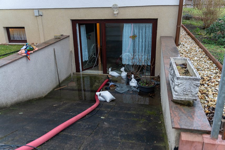 Hochwasserabwehr in Sundhausen