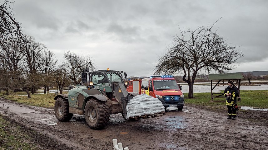 Wassermassen in Windehausen, Dezember 2023