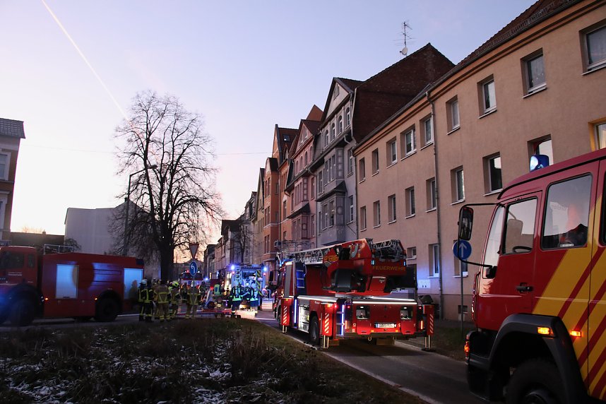 Einsatz in der Leimbacher Stra&szlig;e