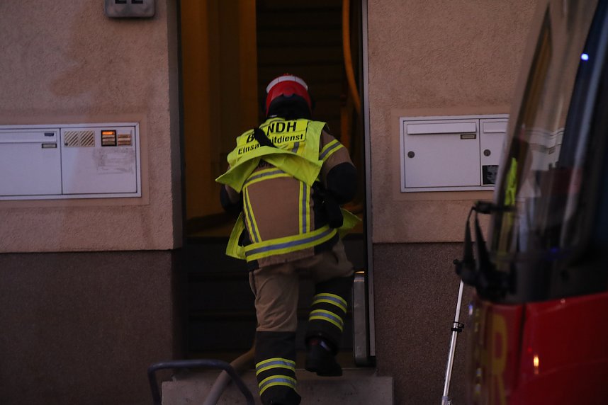 Einsatz in der Leimbacher Stra&szlig;e