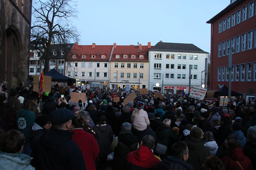 Demonstrationszug durch die Nordh&auml;user Innenstadt