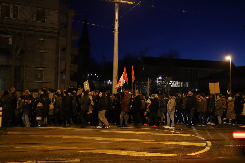 Demonstrationszug durch die Nordh&auml;user Innenstadt