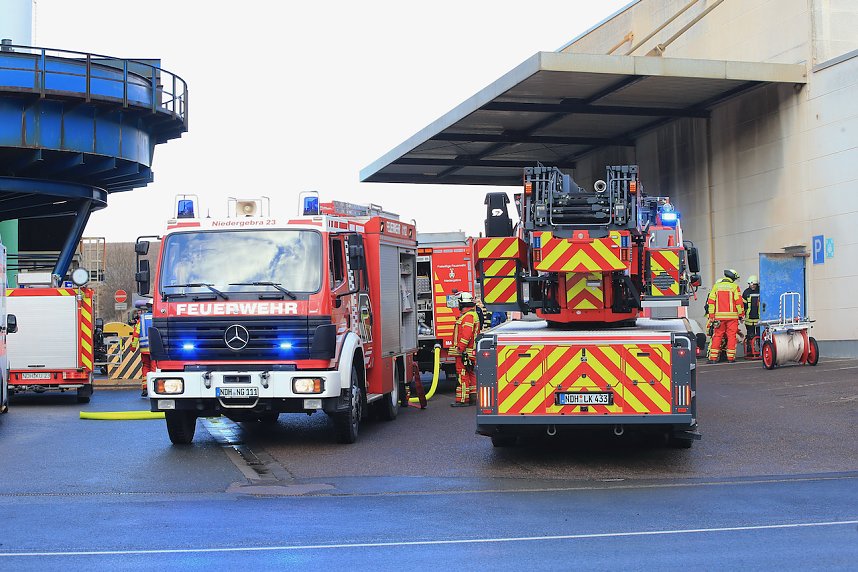 Brand eines Radladers in Bleicherode