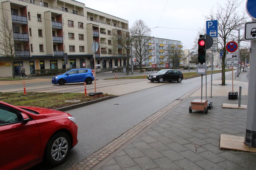 Baubeginn zwischen Rautenstra&szlig;e und Bahnhofstra&szlig;e