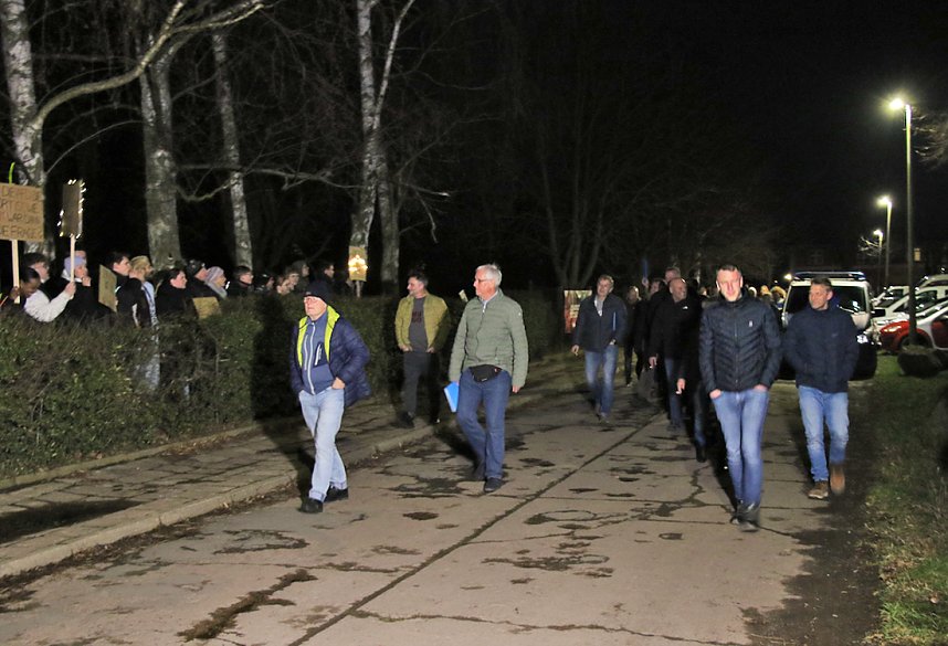 Gegenprotest zur AfD Veranstaltung in Sundhausen