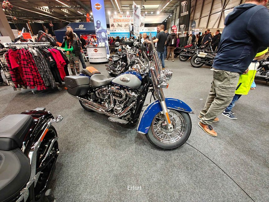 Peter Blei unterwegs auf der Motorradmesse