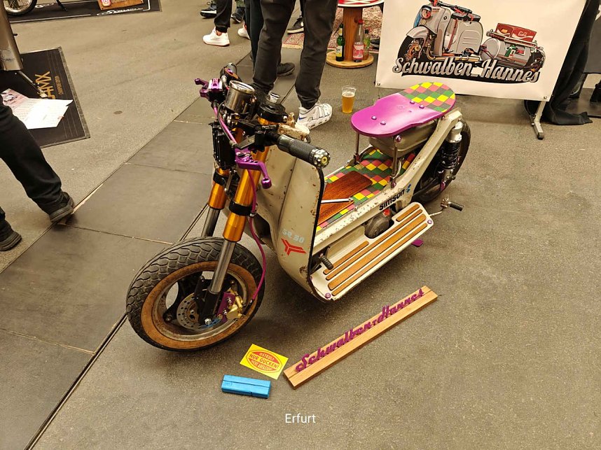 Peter Blei unterwegs auf der Motorradmesse