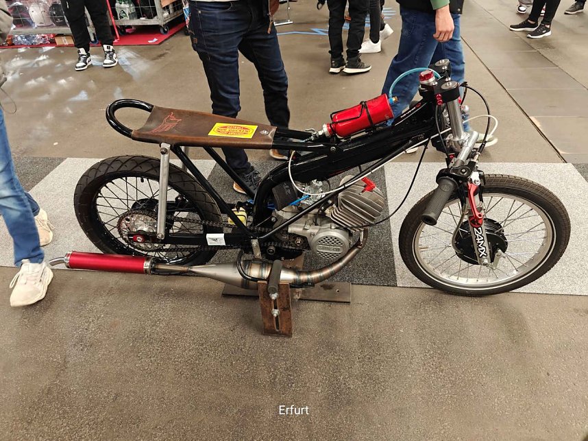 Peter Blei unterwegs auf der Motorradmesse