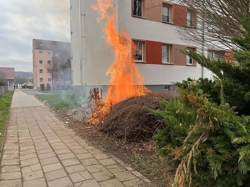 Heckenbrand in Heringen