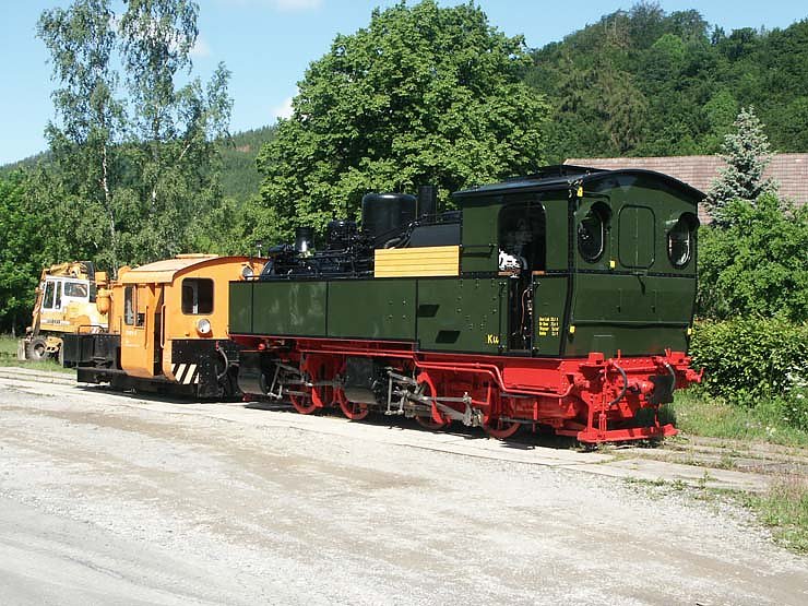 Wieder auf HSB-Gleisen: Die 99 5902 pr&auml;sentiert sich in