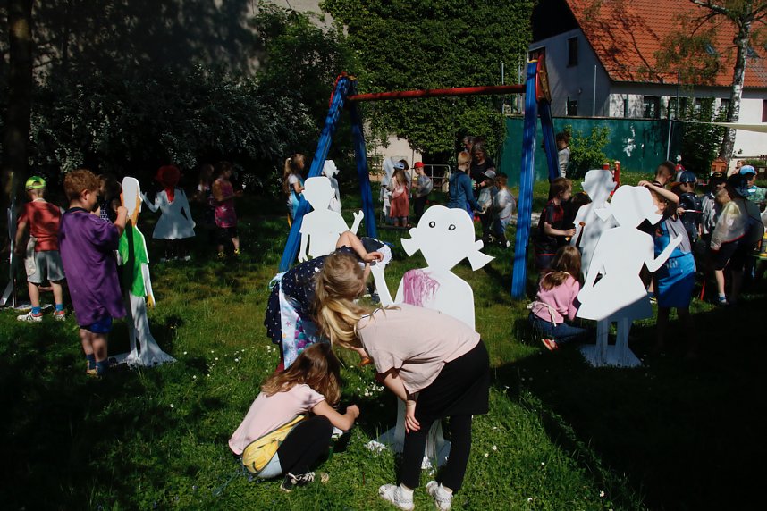 Malaktion im Petersdorfer Kindergarten
