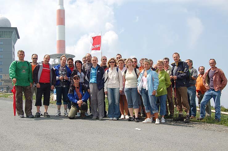 Streikende auf dem Brocken