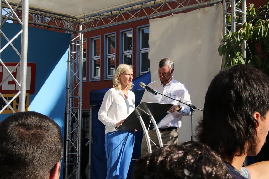 Kundgebund und Protest in Nordhausen - die AfD hatte zum "B&uuml;rgerfest" geladen